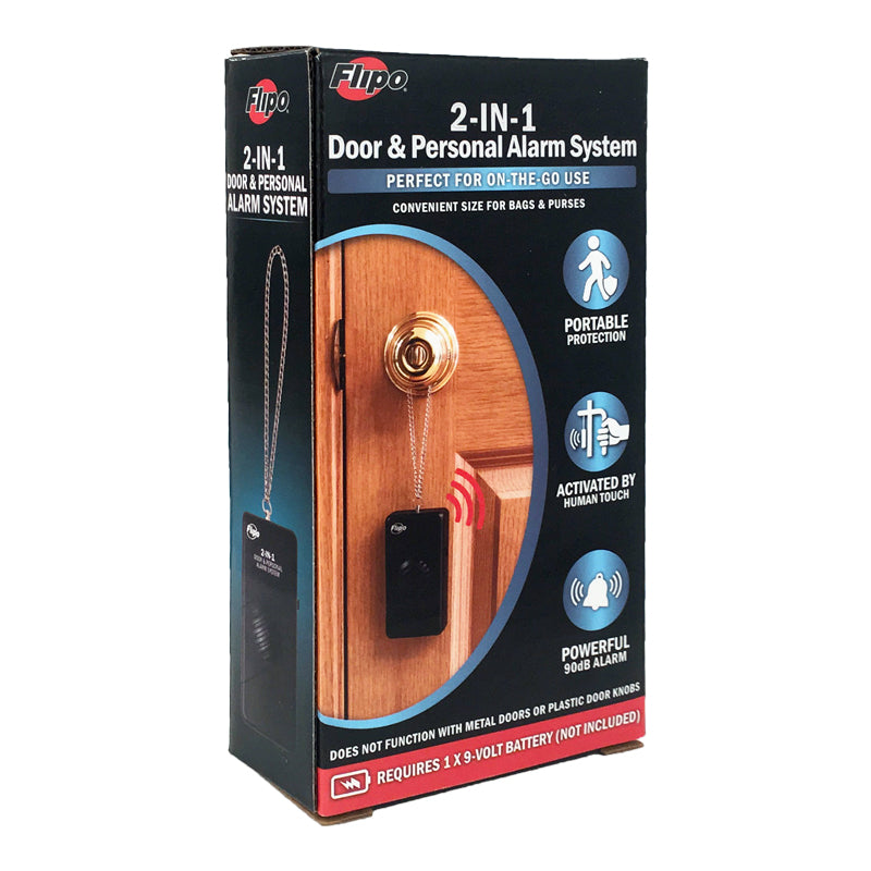 2-in-1 Door Alarm and Personal Alarm System - Retail Box