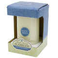 Flameless Wax 3" x 5" Flat Top Ivory Pillar Candle