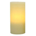 Flameless 4" x 8" Flat Top Ivory Wax Pillar Candle