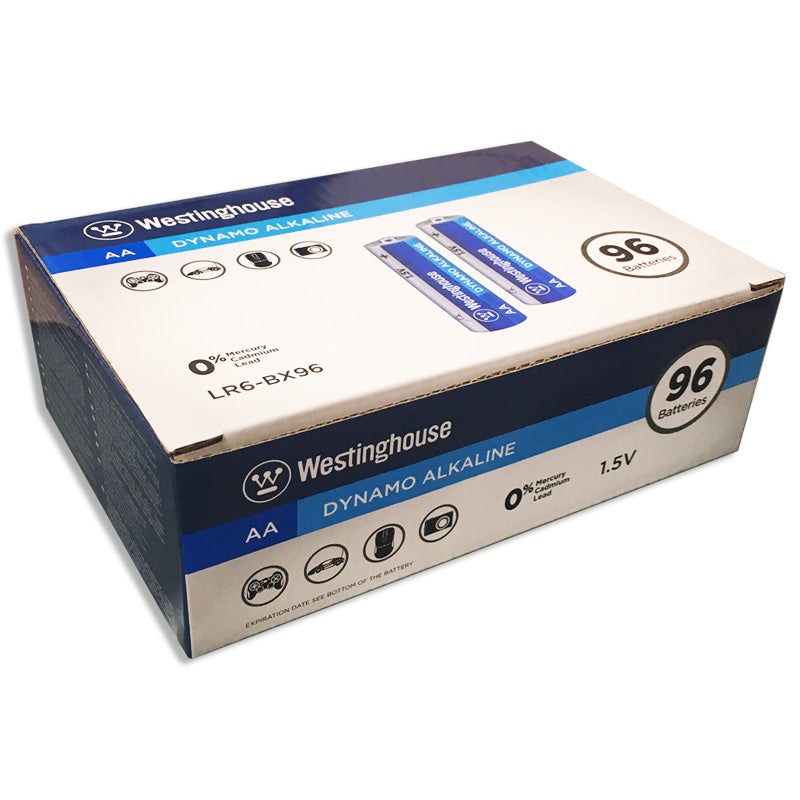Westinghouse AA Dynamo Alkaline Retail Box of 96