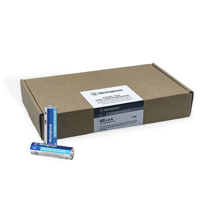 Westinghouse AA Dynamo Alkaline Brown Box 48-Pack