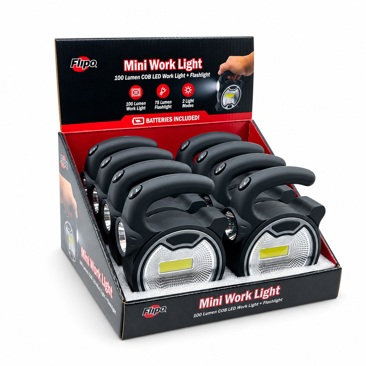 Flipo 100 Lumen Mini Work Light | 8 PC Display