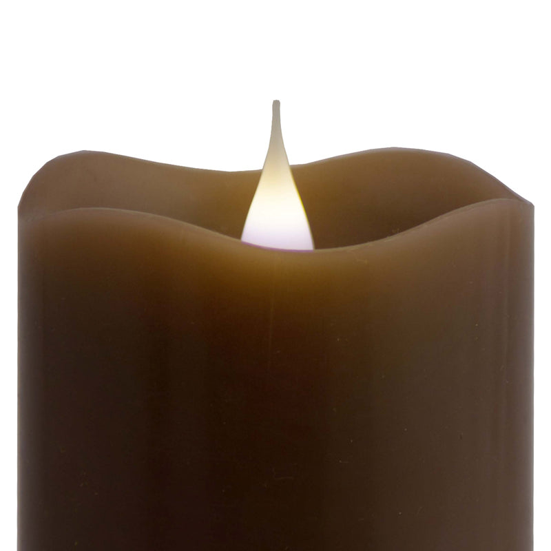 Solare 3D Virtual Flame Candles with Color-Hue Technology | Chocolate & Cranberry