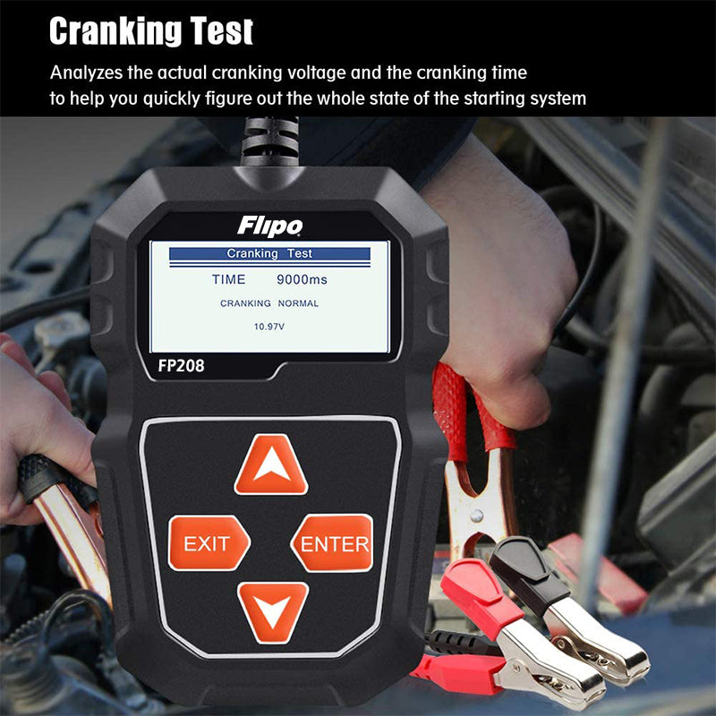 Flipo Battery Digital Battery Tester, for Automobiles & Motorsport Batteries