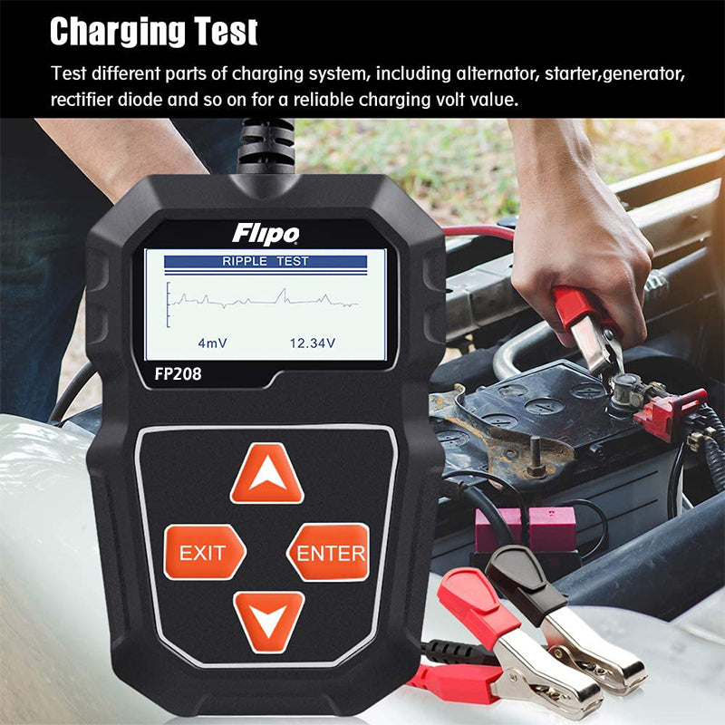 Flipo Battery Digital Battery Tester, for Automobiles & Motorsport Batteries