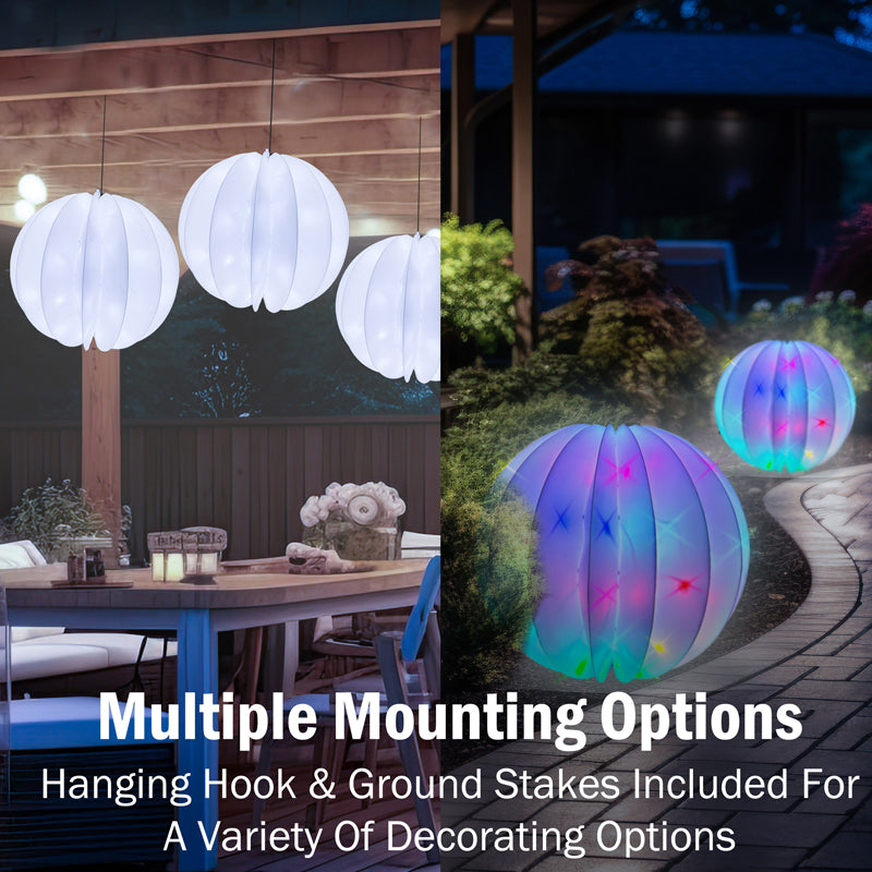 Twinklers™ Orb | 18" Indoor & Outdoor Foldable Lighted Orb