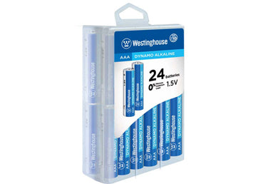 AAA Alkaline Batteries 24 Pack Hard Case