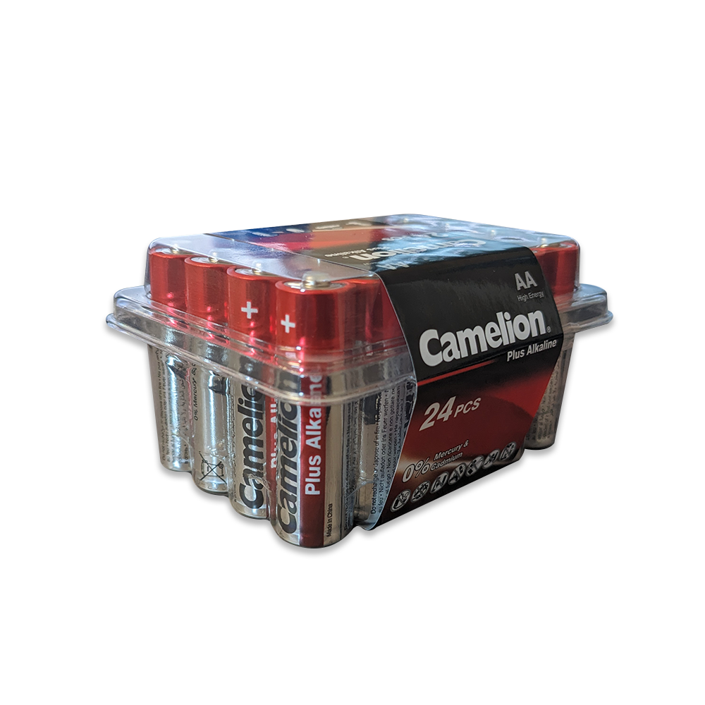 AA Alkaline Batteries 24 Pack Hard Case