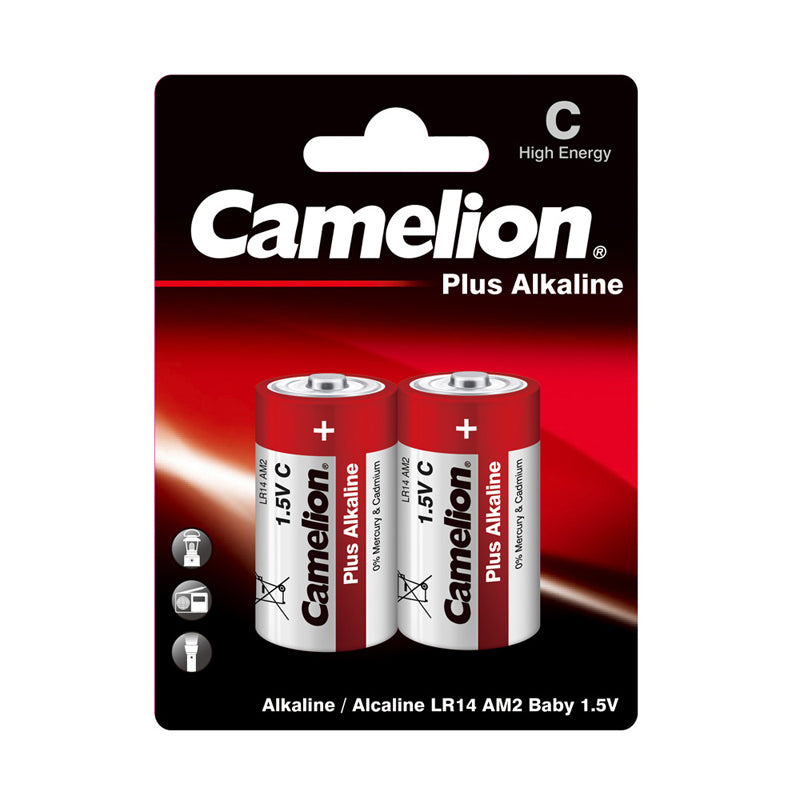 Alkaline C Batteries Pack of 2