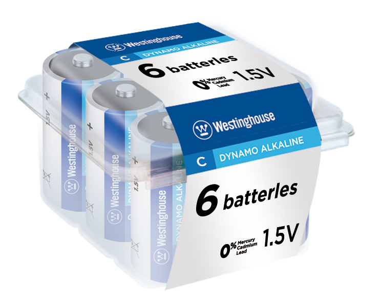 Westinghouse Dynamo Alkaline C 6 Pack