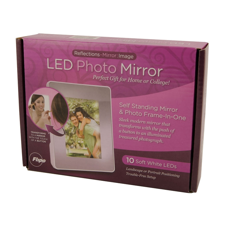 Flipo Reflections Mirror Image Illuminated Photo Frame
