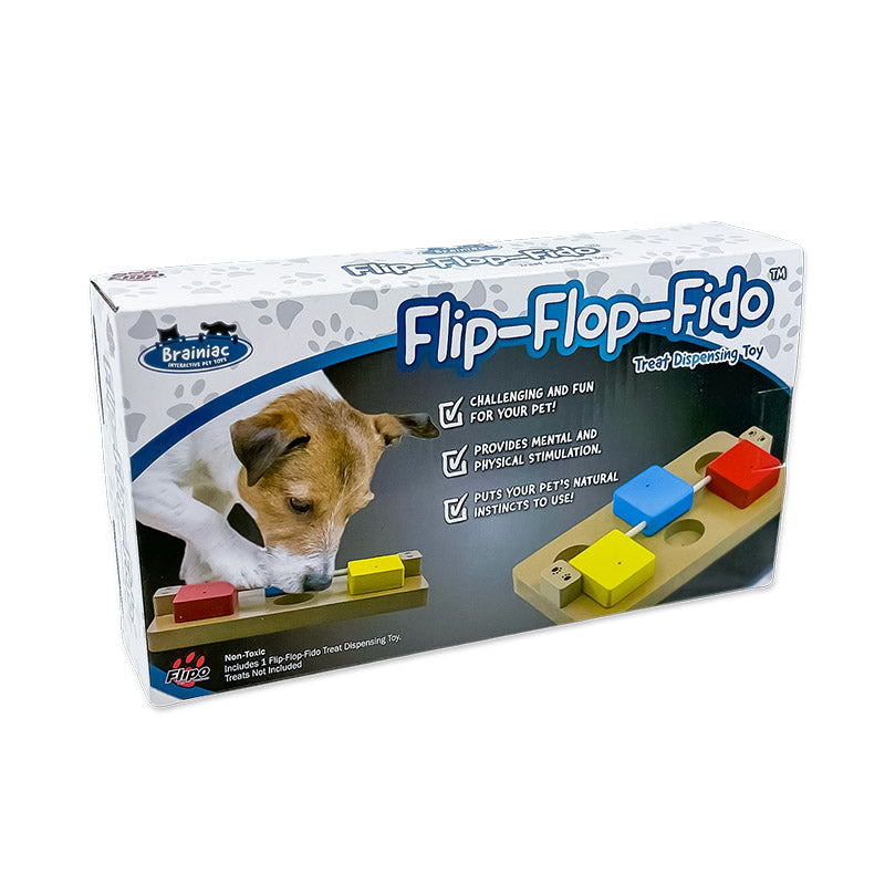 Brainiac Flip-Flop-Fido™ Treat Dispensing Pet Toy