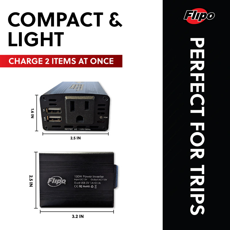 Flipo 150W Power Inverter | DC to AC