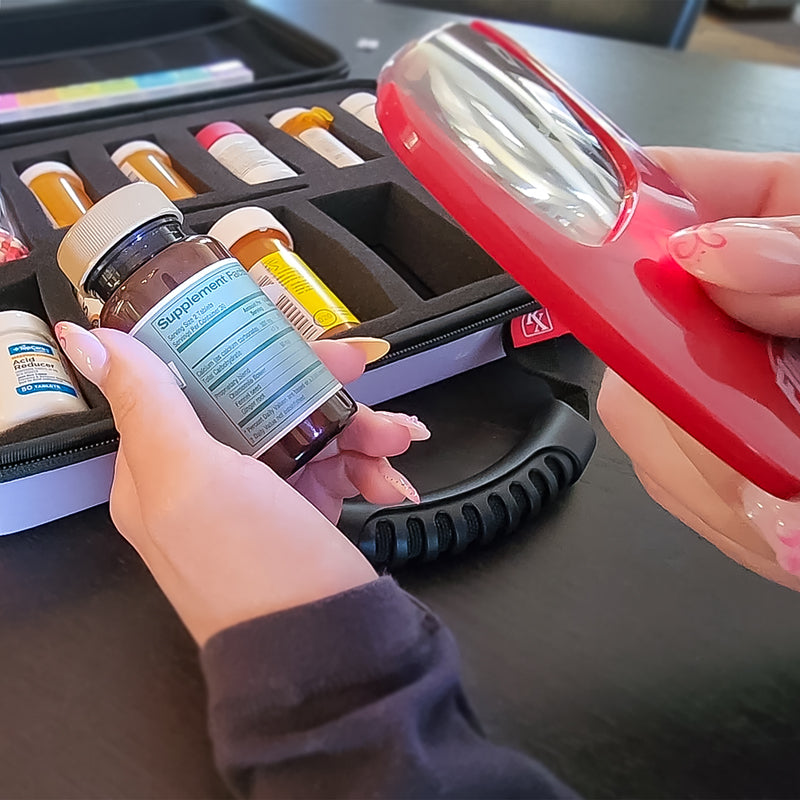 Flipo Large RX Organizer With BONUS Pill Cutter | For Prescriptions & Supplements