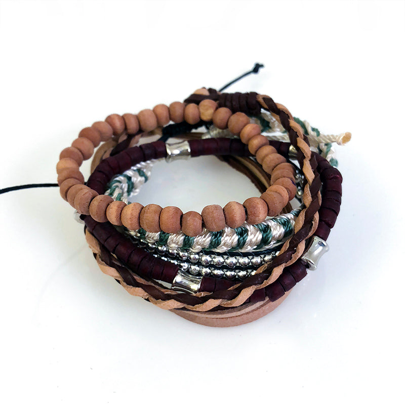 Balinese Tribal Evolution Beaded Bracelet Set - 36 PC Display