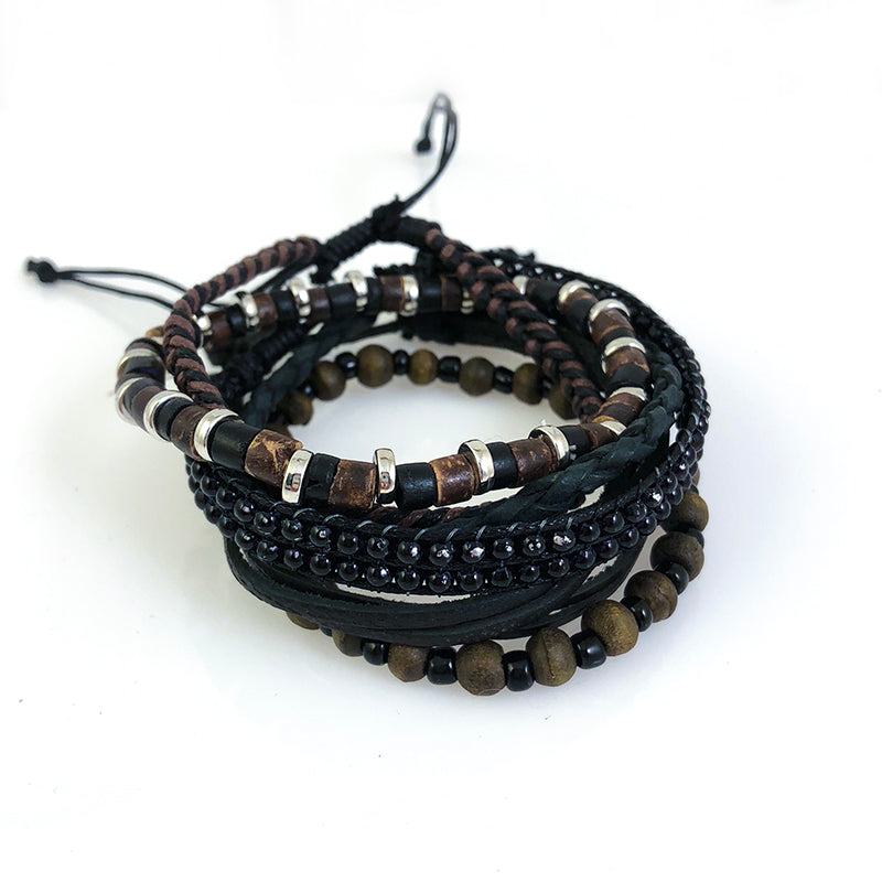 Balinese Tribal Evolution Beaded Bracelet Set - 36 PC Display