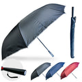 49" Reverse Folding Windproof Stick Umbrella With LED Flashlight