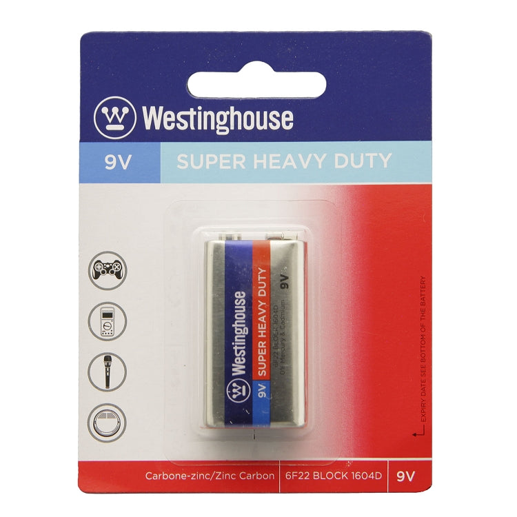 Westinghouse 9 Volt Super Heavy Duty Battery 1 Pack