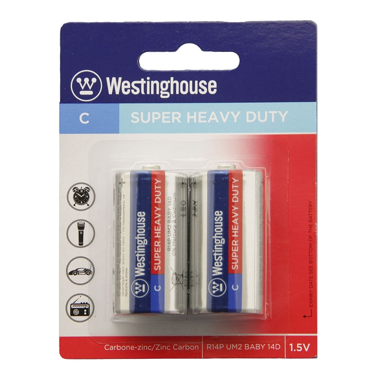Westinghouse C Super Heavy Duty Battery 2 Pack