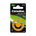 A13 Zinc Air Hearing Aid Batteries 6pk Blister