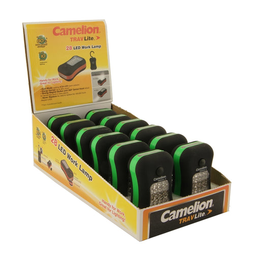 28 LED Work Light POP Display of 12 Green