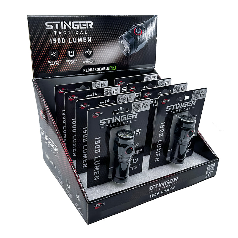 Flipo Tactical 1500 Lumen Mini Flashlight | 8PC Display