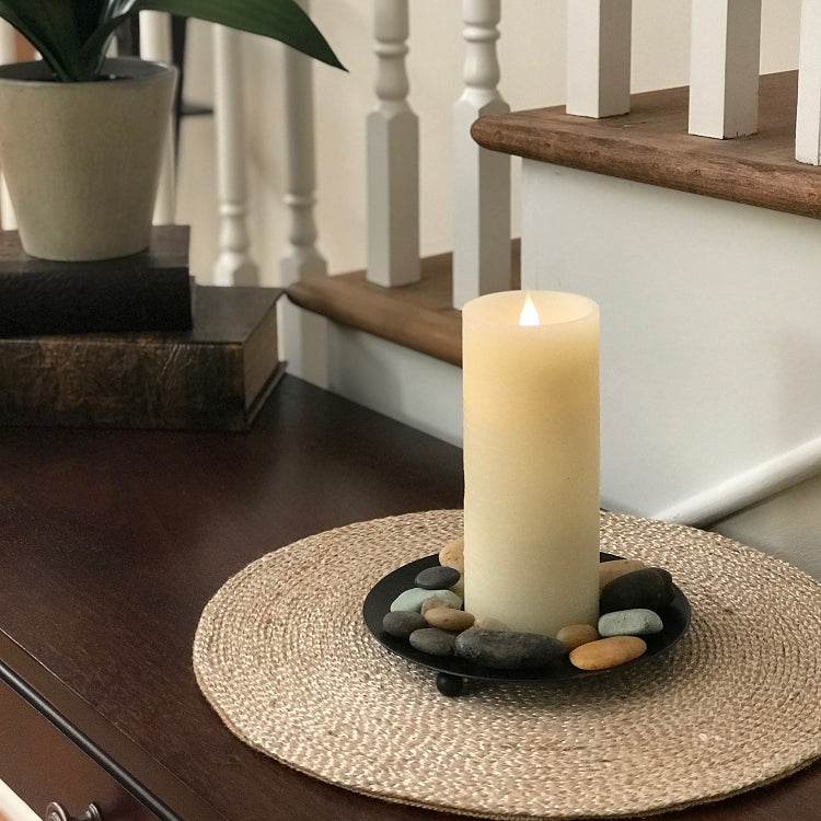 Solaré Distressed 3D Virtual Flame 3x7 Wax Candle