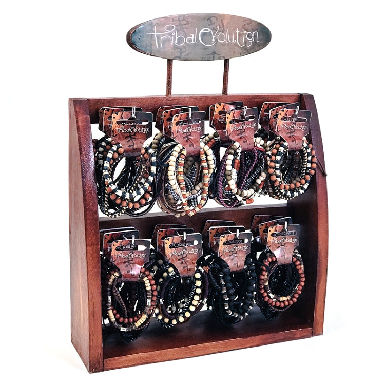 Balinese Tribal Evolution Beaded Bracelet Set - 36 PC Display
