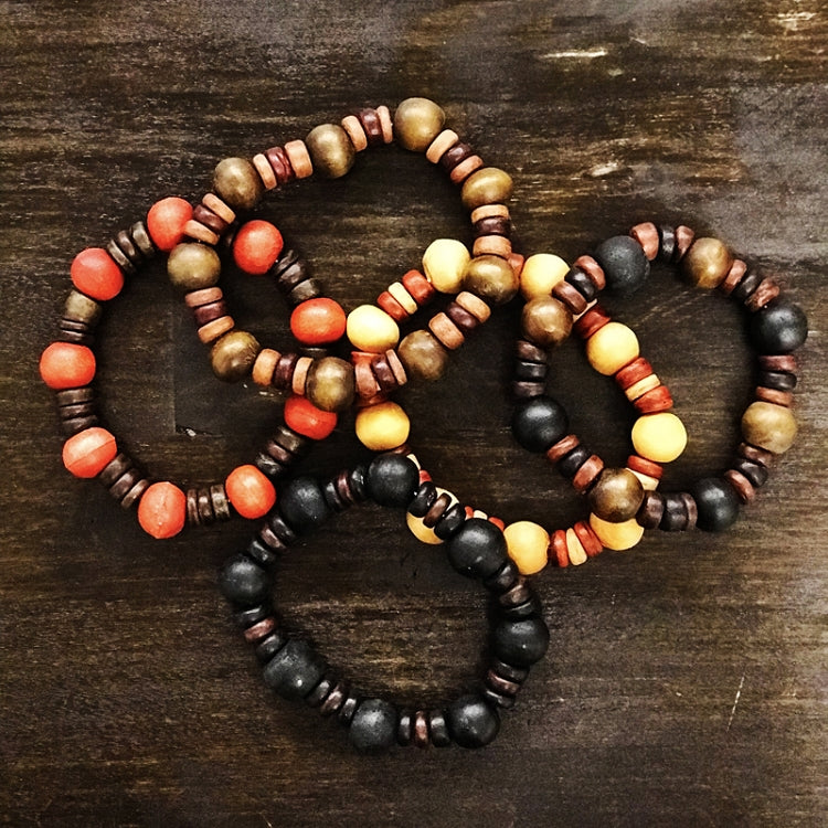 Balinese Wooden Bead Bracelet - 96 PC Display